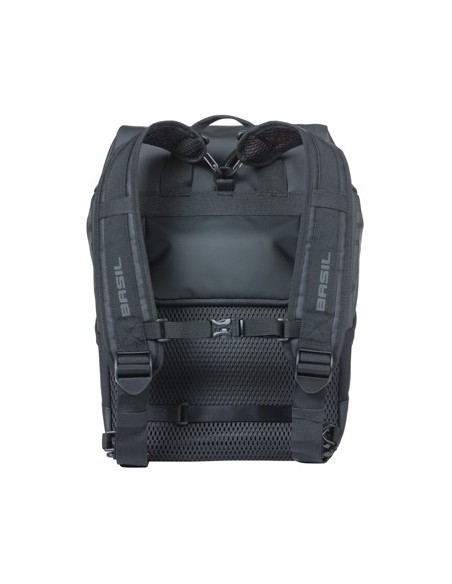 Rucksack Basil Miles Tarpaulin Nordlicht 17 Liter 31 x 17 x 44 cm - Schwarz/Orange