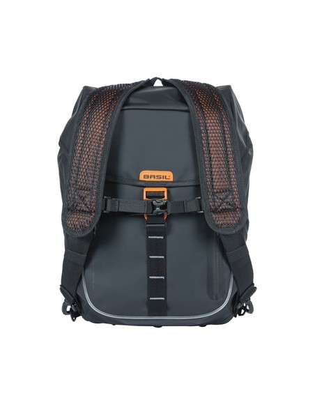 Rucksack Basil Miles Tarpaulin Nordlicht 17 Liter 31 x 17 x 44 cm - Schwarz/Orange