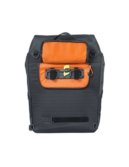 Rucksack Basil Miles Tarpaulin Nordlicht 17 Liter 31 x 17 x 44 cm - Schwarz/Orange