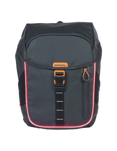 Rucksack Basil Miles Tarpaulin Nordlicht 17 Liter 31 x 17 x 44 cm - Schwarz/Orange