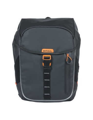 Rucksack Basil Miles Tarpaulin Nordlicht 17 Liter 31 x 17 x 44 cm - Schwarz/Orange