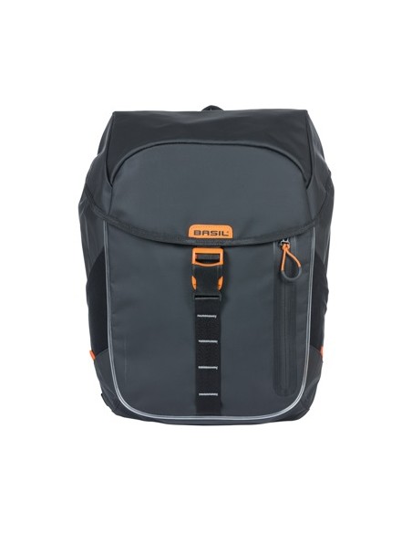 Rucksack Basil Miles Tarpaulin Nordlicht 17 Liter 31 x 17 x 44 cm - Schwarz/Orange