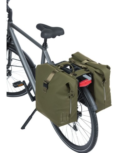 Doppelpacktasche Basil SoHo Nordlicht inkl.  MIK 41 Liter 31 x 13 x 37 cm - Moos Grün