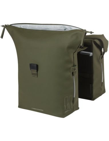 Doppelpacktasche Basil SoHo Nordlicht inkl.  MIK 41 Liter 31 x 13 x 37 cm - Moos Grün