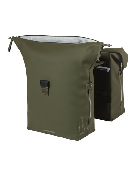 Doppelpacktasche Basil SoHo Nordlicht inkl.  MIK 41 Liter 31 x 13 x 37 cm - Moos Grün