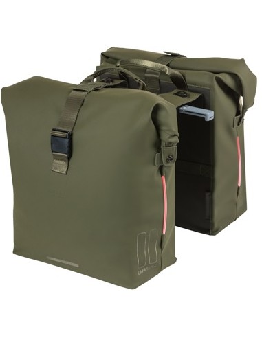 Doppelpacktasche Basil SoHo Nordlicht inkl.  MIK 41 Liter 31 x 13 x 37 cm - Moos Grün
