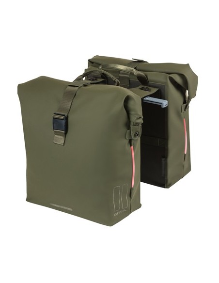 Doppelpacktasche Basil SoHo Nordlicht inkl.  MIK 41 Liter 31 x 13 x 37 cm - Moos Grün