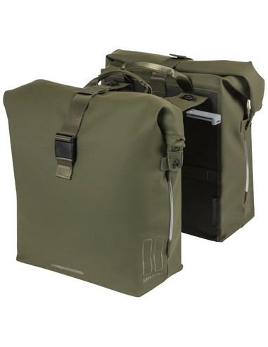 Doppelpacktasche Basil SoHo Nordlicht inkl.  MIK 41 Liter 31 x 13 x 37 cm - Moos Grün
