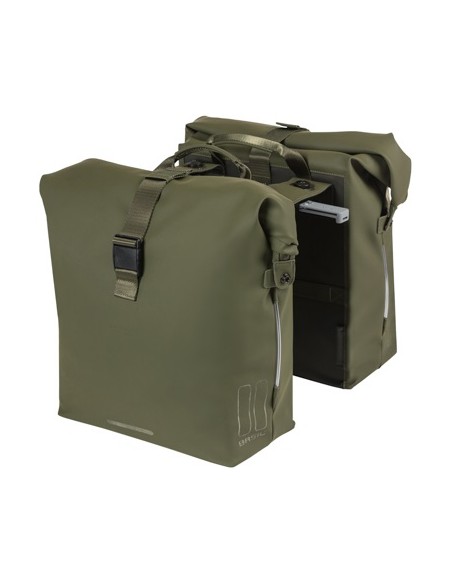 Doppelpacktasche Basil SoHo Nordlicht inkl.  MIK 41 Liter 31 x 13 x 37 cm - Moos Grün