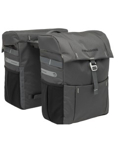 Doppelpacktasche New Looxs Vigo Double Racktime 37 Liter 31 x 15 x 40 cm  (2x) - Grau