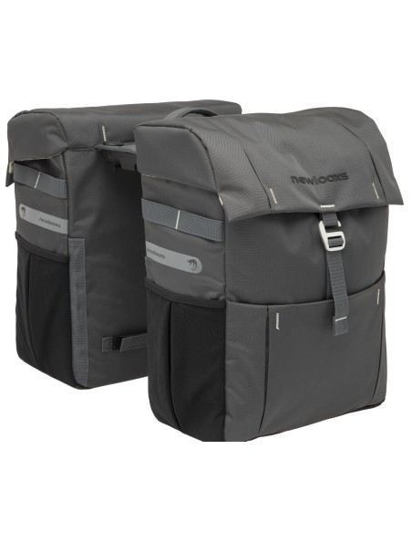 Doppelpacktasche New Looxs Vigo Double Racktime 37 Liter 31 x 15 x 40 cm  (2x) - Grau