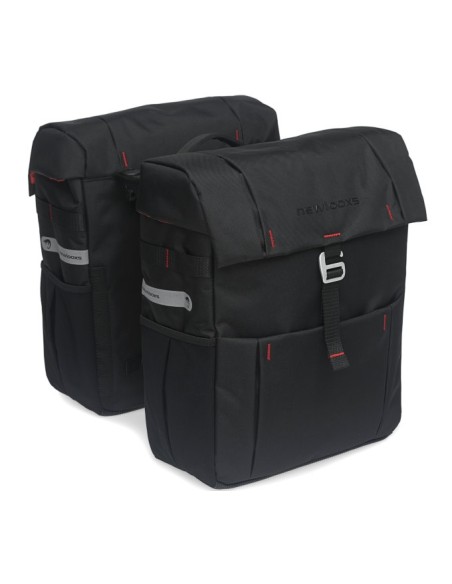 Doppelpacktasche New Looxs Vigo Double Racktime 37 Liter 31 x 40 x 15 cm (2x) - Schwarz