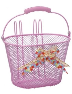 Fahrradkorb für Kinder New Looxs Astri Girls 8 Liter 26 x 17 x 17,5 cm - arabella pink
