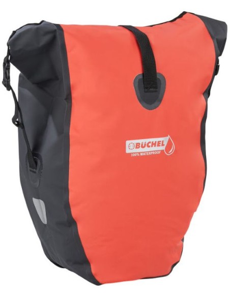 Fahrradtasche Büchel 100% wasserdicht 25,4 Liter - Rot