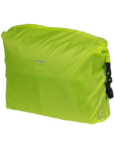 Regenschutz für Fahrradtasche Basil "Keep Dry and Clean" - Horizontal - Neongelb