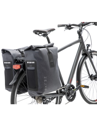 Doppelpacktasche New Looxs Varo Racktime 40 liter 28 x 43 x 17 cm (x2) - Grau