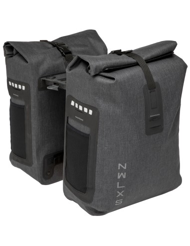 Doppelpacktasche New Looxs Varo Racktime 40 liter 28 x 43 x 17 cm (x2) - Grau