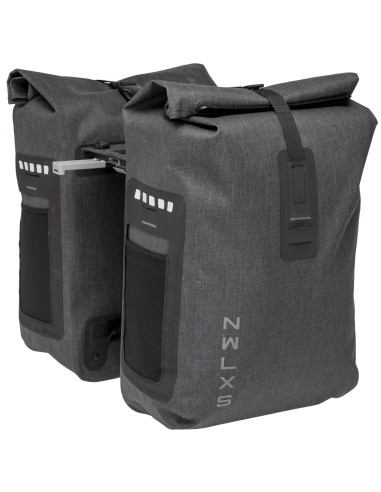 Doppelpacktasche New Looxs Varo Double MIK 40 liter 28 x 43 x 17 cm (x2) - Grau
