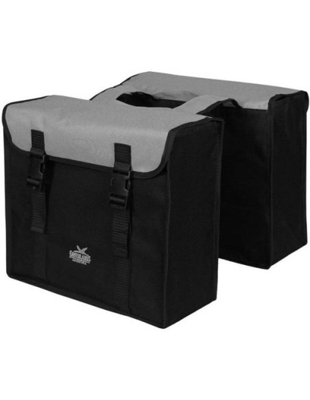 Doppelpacktasche Greenlands 34 Liter 37 x 33 x 14 cm (2x) - Schwarz/Silber
