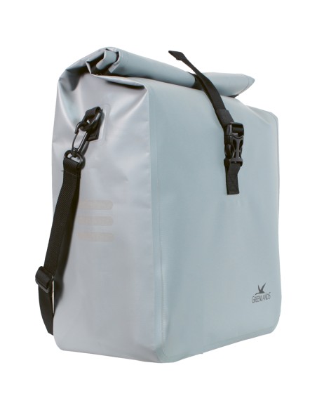 Fahrradtasche Greenlands Urban Style waterproof 1 -18 Liter  27 x 49 x 14 cm  -  Hellgrau