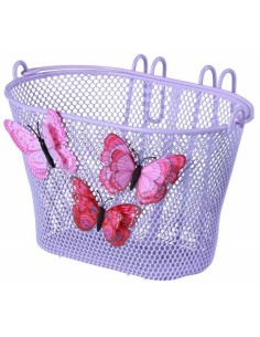 Kinderfahrradkorb Basil Jasmin Butterfly 28 x 20 x 19 cm - Lila