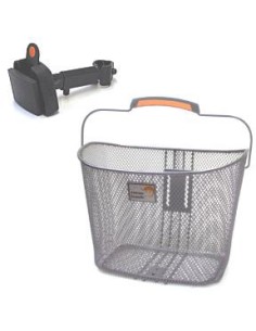 Fahrradkorb New Looxs Toscane Smartlock 19 Liter 34 x 25 x 25 cm - Silber