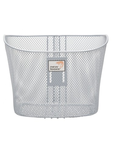 Fahrradkorb New Looxs Toscane RapidLock 19 liter 34 x 25 x 25 cm - Silber