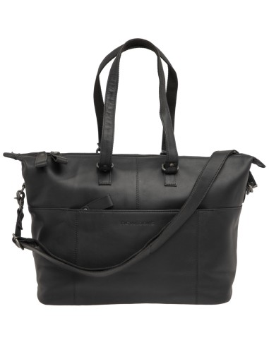 Fahrradtasche New Looxs Verla 21 Liter 34 x 18 x 44cm - aus Luxusleder - Schwarz