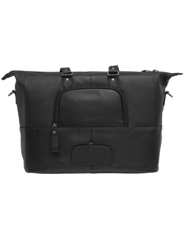 Fahrradtasche New Looxs Verla 21 Liter 34 x 18 x 44cm - aus Luxusleder - Schwarz