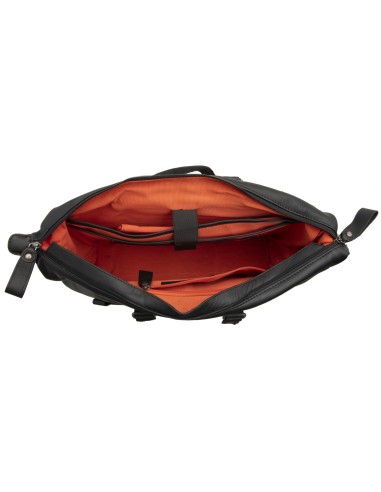 Fahrradtasche New Looxs Verla 21 Liter 34 x 18 x 44cm - aus Luxusleder - Schwarz