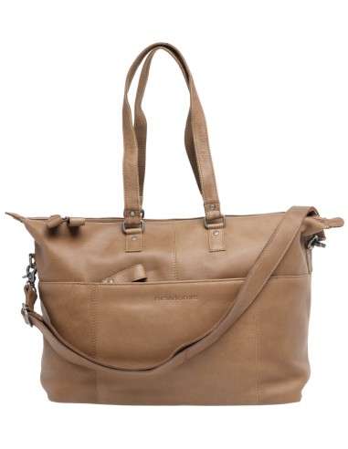 Fahrradtasche New Looxs Verla 21 Liter 40 x 11 x 31 cm - aus Luxusleder - Cognac