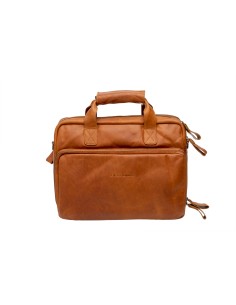 Fahrradtasche New Looxs Cali 17 Liter 40 x 15 x 31 cm - aus Luxusleder - Cognac