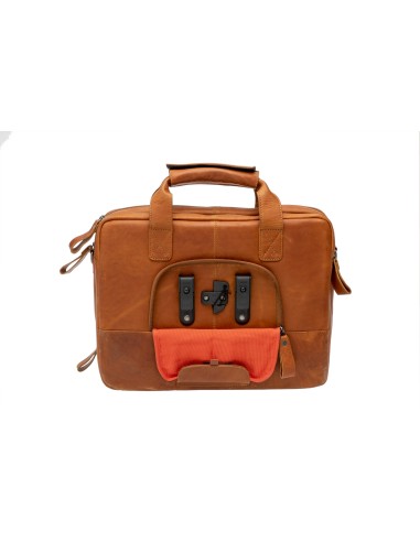 Fahrradtasche New Looxs Cali 17 Liter 40 x 15 x 31 cm - aus Luxusleder - Cognac