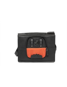 Fahrradtasche New Looxs Fellini 18 Liter 40 x 15 x 32 cm - aus Luxusleder - Schwarz