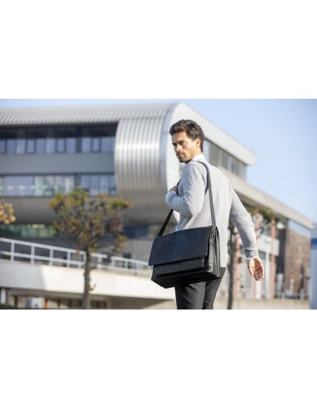 Fahrradtasche New Looxs Fellini 18 Liter 40 x 15 x 32 cm - aus Luxusleder - Schwarz