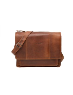 Fahrradtasche New Looxs Fellini 18 Liter 40 x 15 x 32 cm aus Luxusleder - Cognac