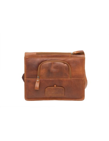 Fahrradtasche New Looxs Fellini 18 Liter 40 x 15 x 32 cm aus Luxusleder - Cognac