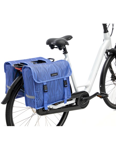 Doppelpacktasche New Looxs Fiori Alma 30 Liter - 37 x 12,5 x 33 cm (x2) - Blau