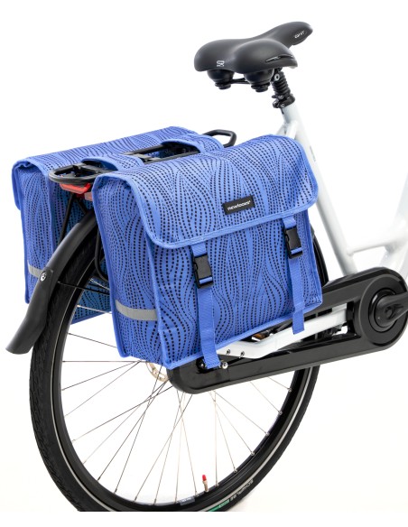 Doppelpacktasche New Looxs Fiori Alma 30 Liter - 37 x 12,5 x 33 cm (x2) - Blau