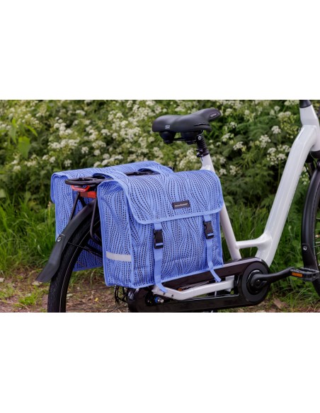 Doppelpacktasche New Looxs Fiori Alma 30 Liter - 37 x 12,5 x 33 cm (x2) - Blau