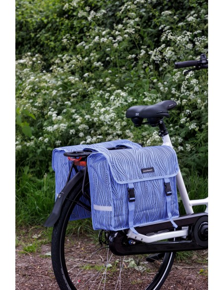 Doppelpacktasche New Looxs Fiori Alma 30 Liter - 37 x 12,5 x 33 cm (x2) - Blau