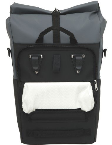 Fahrradtasche New Looxs Nyborg 17 Liter 30 x 17 x 37 cm - Dunkelgrau/Schwarz