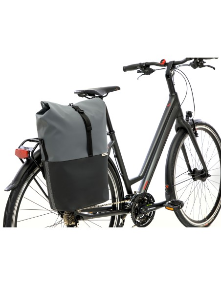 Fahrradtasche New Looxs Nyborg 17 Liter 30 x 17 x 37 cm - Dunkelgrau/Schwarz