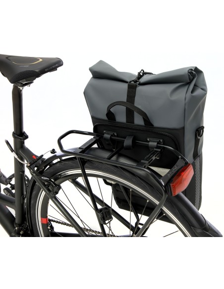 Fahrradtasche New Looxs Nyborg 17 Liter 30 x 17 x 37 cm - Dunkelgrau/Schwarz