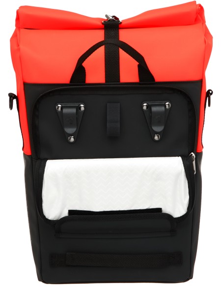 Fahrradtasche New Looxs Nyborg 17 Liter 30 x 17 x 37 cm - Rot/Schwarz