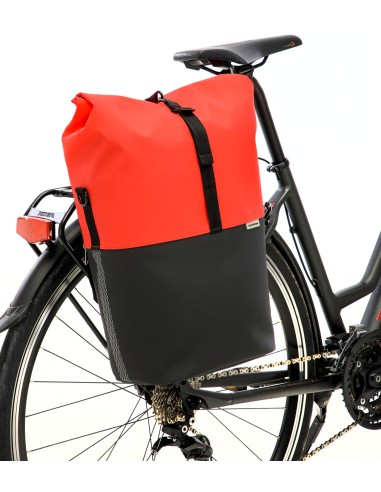 Fahrradtasche New Looxs Nyborg 17 Liter 30 x 17 x 37 cm - Rot/Schwarz