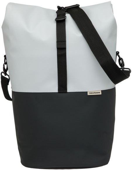 Fahrradtasche New Looxs Nyborg 17 Liter 30 x 17 x 37 cm - Hellgrau/Schwarz