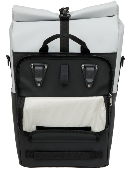 Fahrradtasche New Looxs Nyborg 17 Liter 30 x 17 x 37 cm - Hellgrau/Schwarz