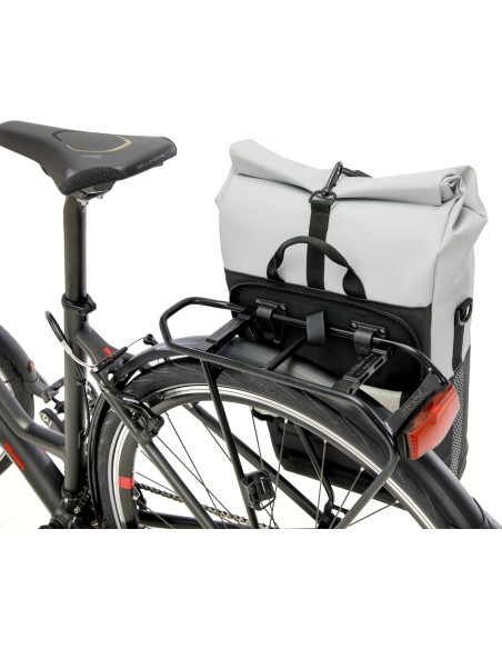 Fahrradtasche New Looxs Nyborg 17 Liter 30 x 17 x 37 cm - Hellgrau/Schwarz