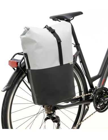 Fahrradtasche New Looxs Nyborg 17 Liter 30 x 17 x 37 cm - Hellgrau/Schwarz